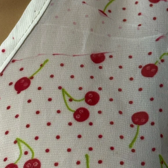 NWT Rue21 White and Red Cherry Blouse Relaxed… - Picture 5 of 6